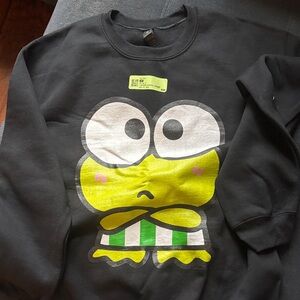 Gildan Black Crew Neck Sweater with Cartoon Design